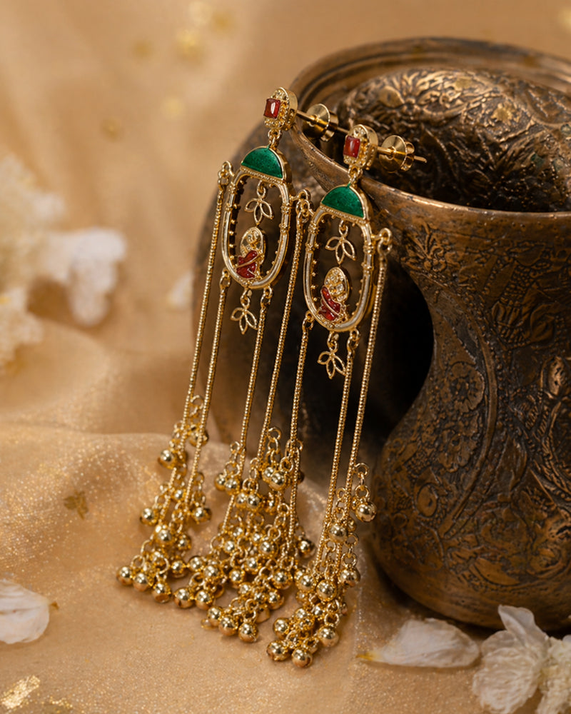 Heritage Tassel Frame Earrings