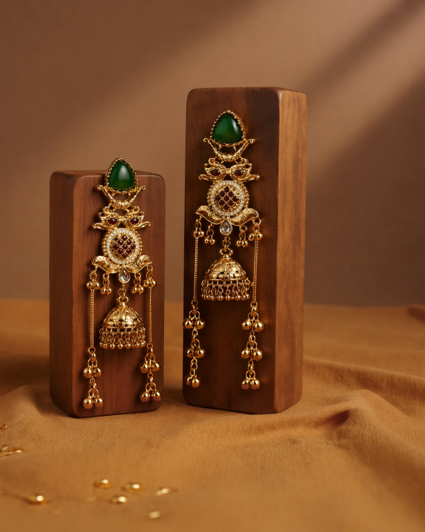 Royal Emerald Jhumka Danglers