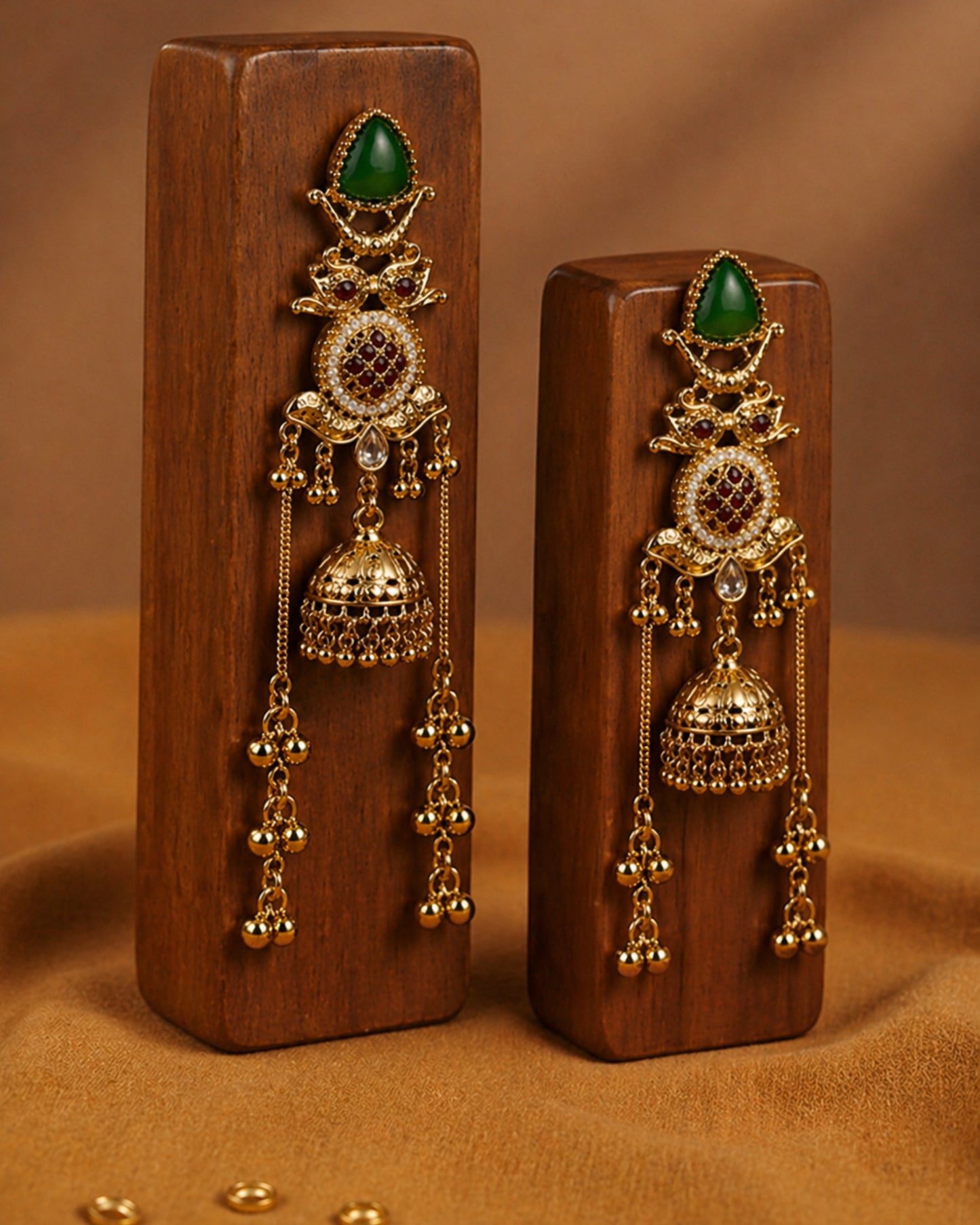 Royal Emerald Jhumka Danglers