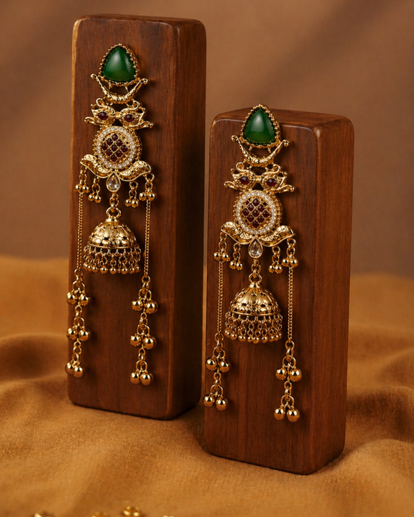 Royal Emerald Jhumka Danglers