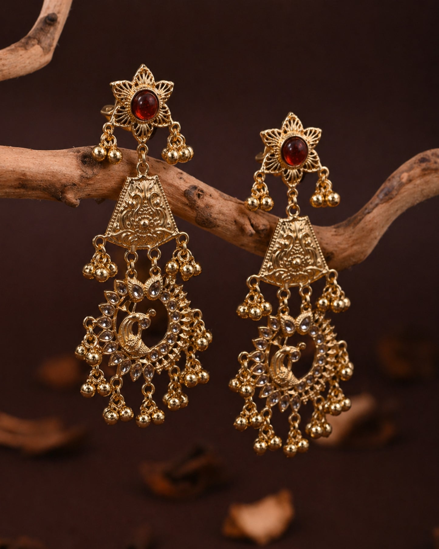 Crescent Charm Dangler Earrings