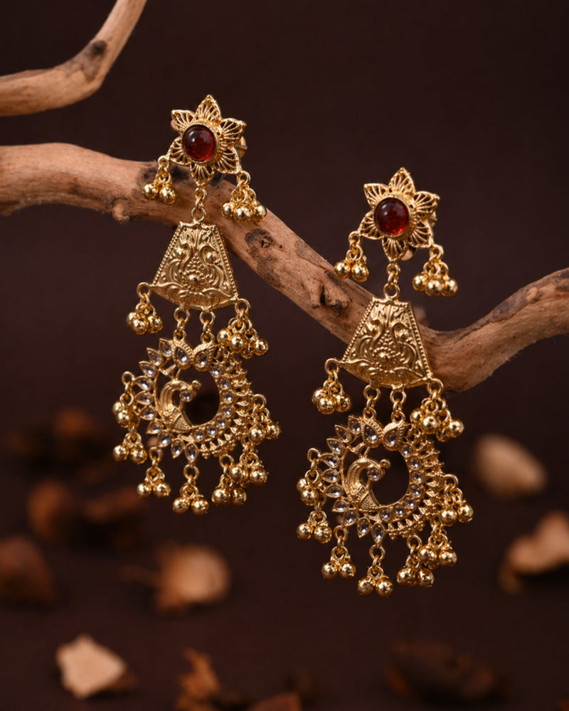 Crescent Charm Dangler Earrings