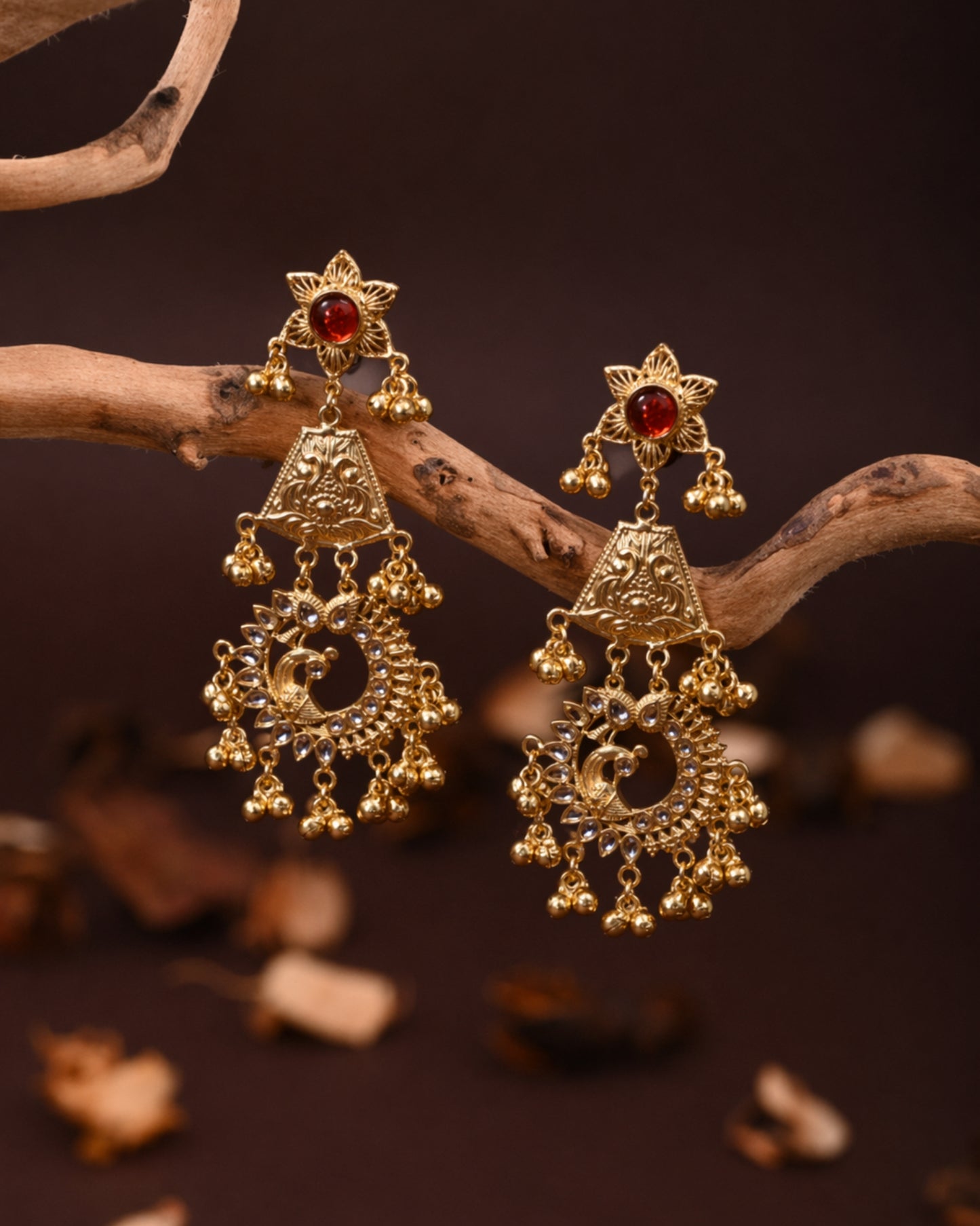 Crescent Charm Dangler Earrings