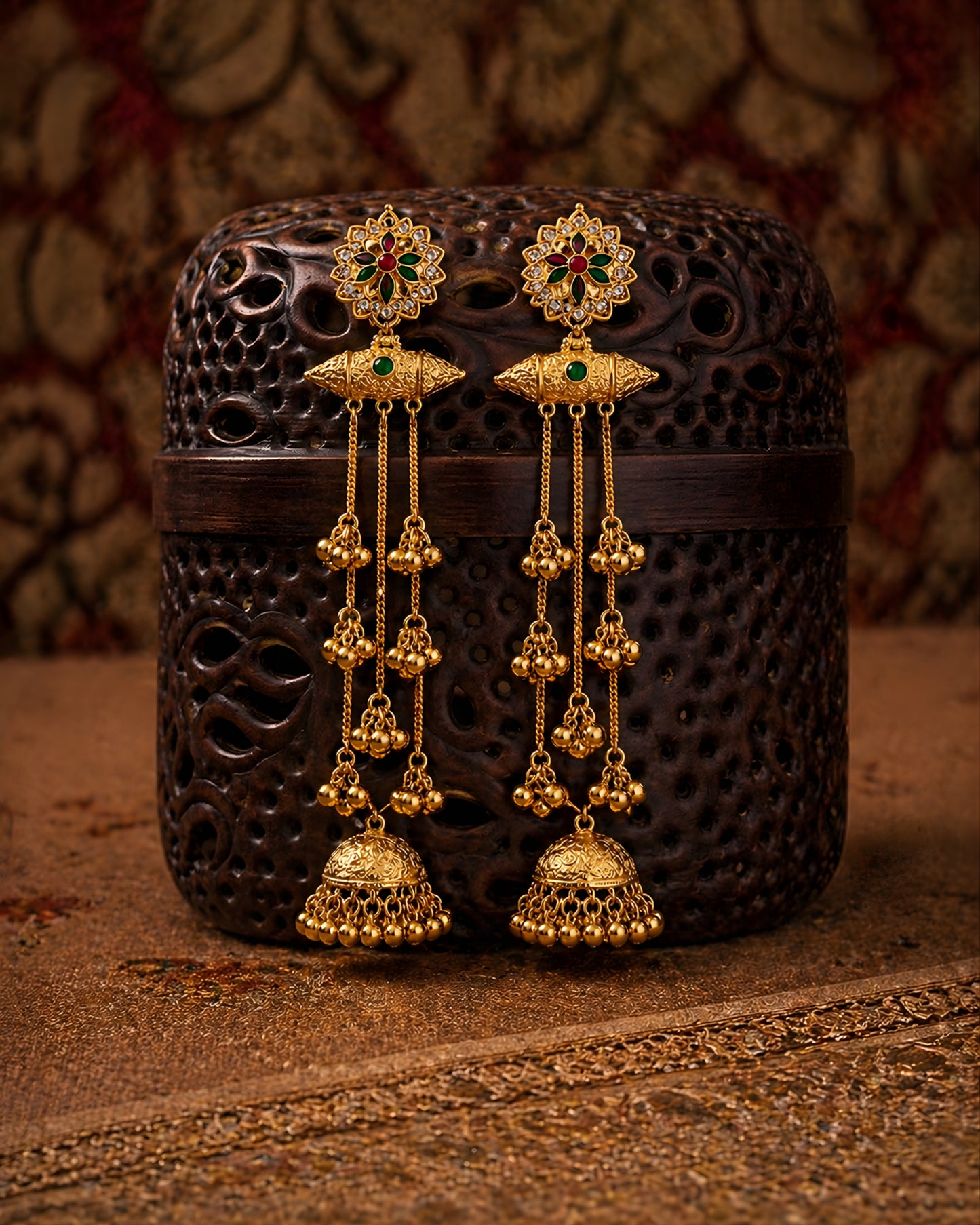 Royal Jhumki Drop Earrings