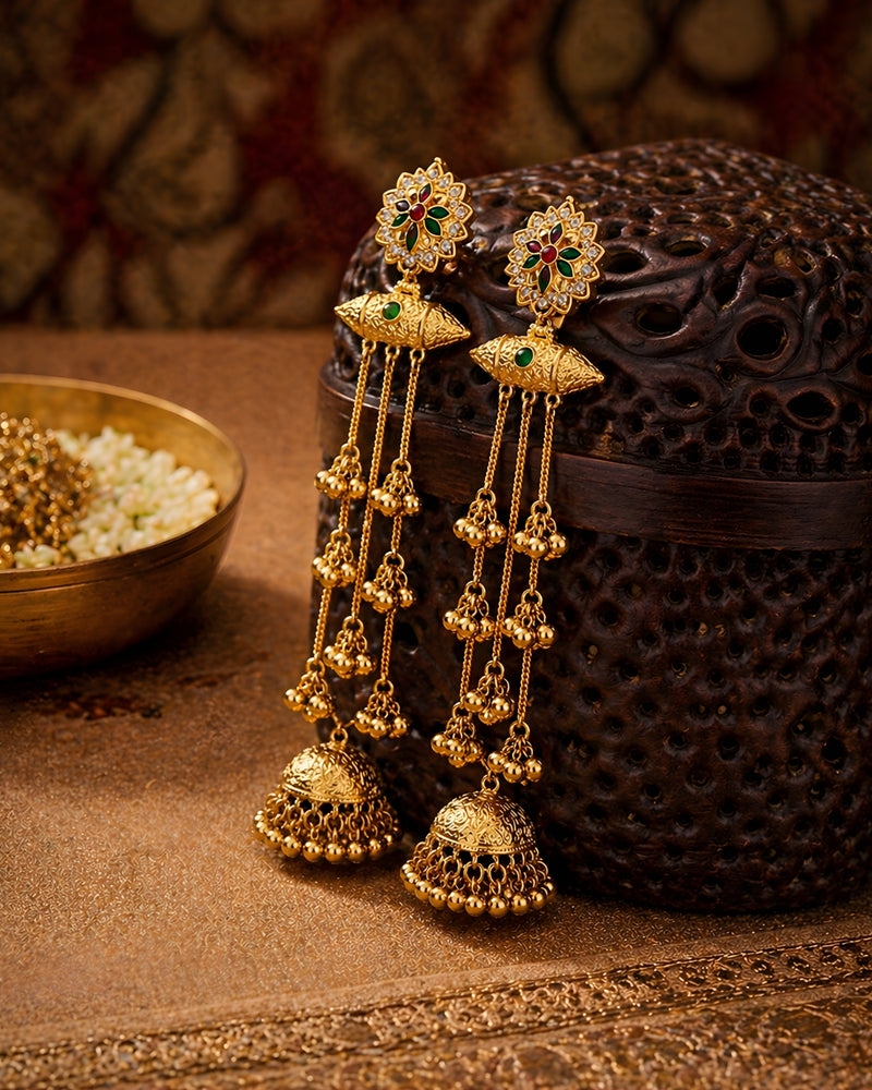 Royal Jhumki Drop Earrings