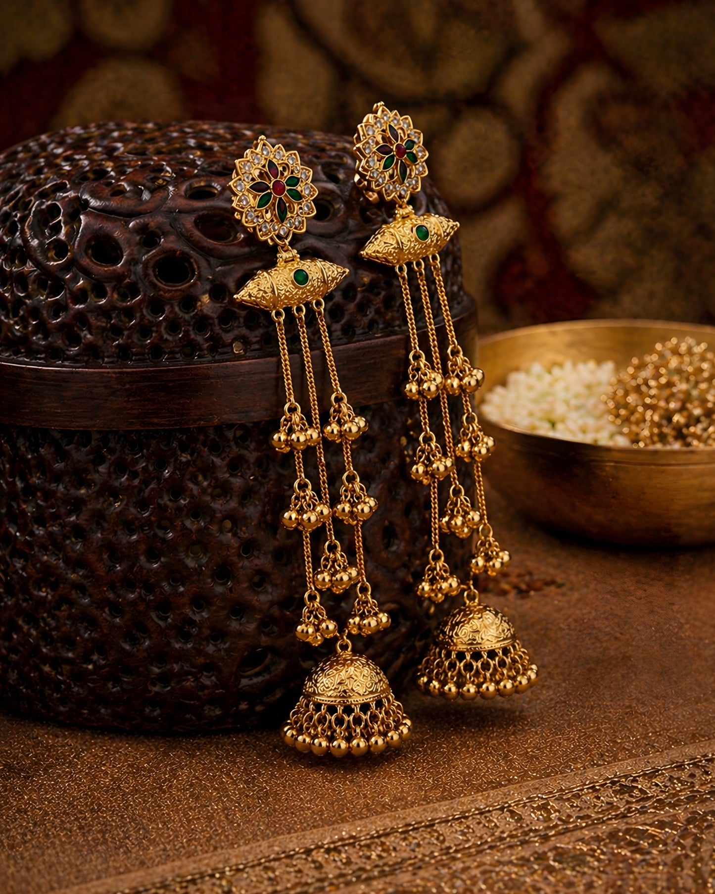 Royal Jhumki Drop Earrings
