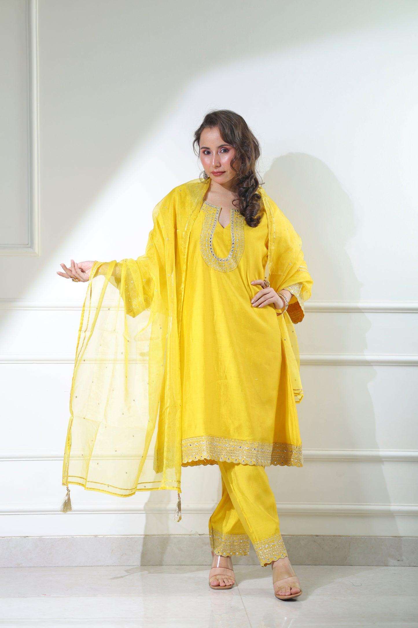 Noor Mahal Yellow Set