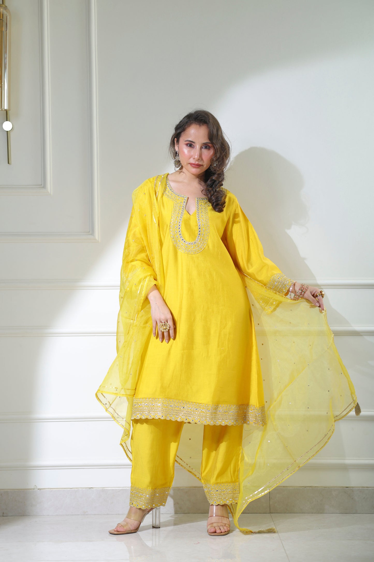 Noor Mahal Yellow Set
