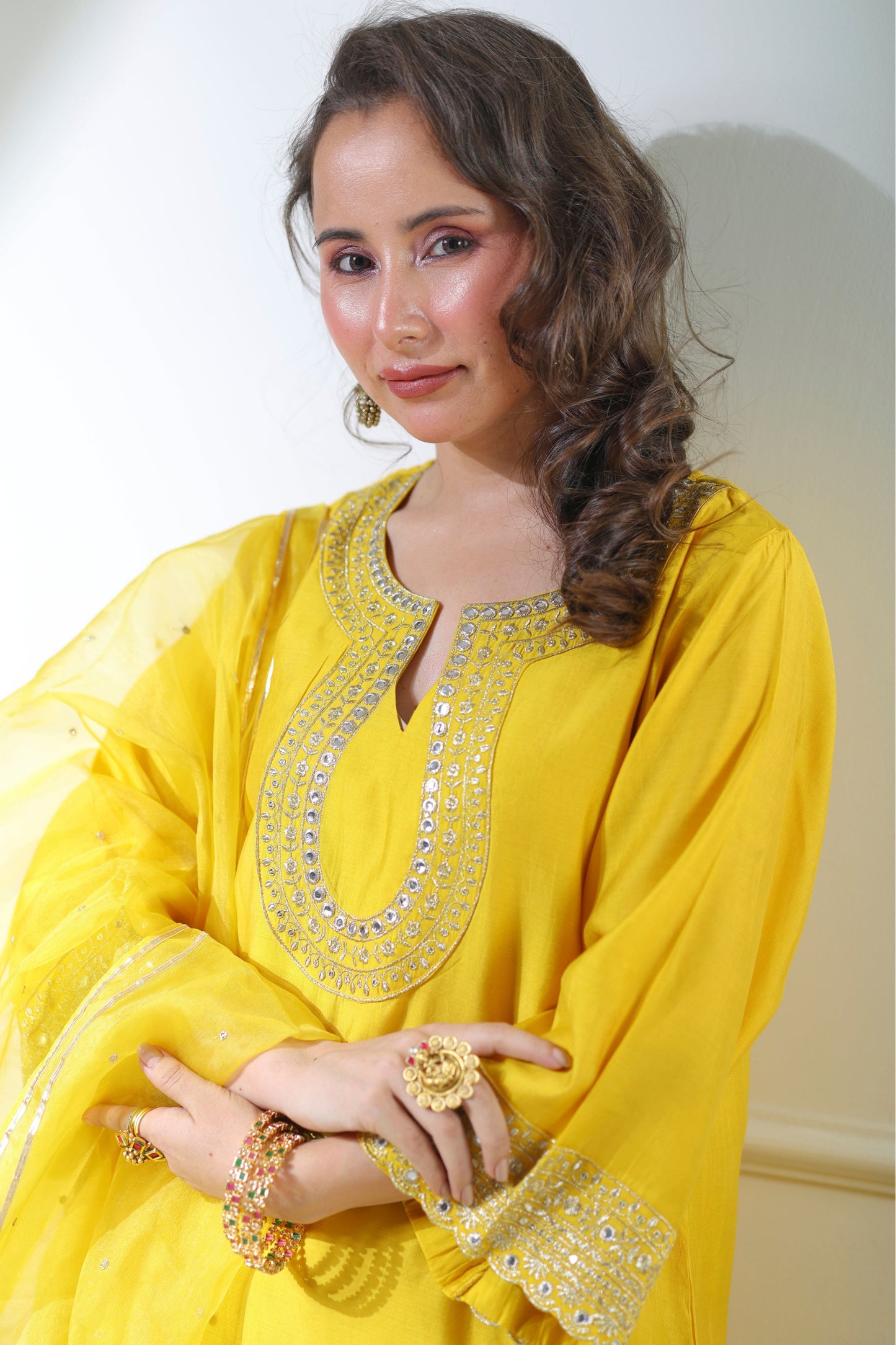 Noor Mahal Yellow Set